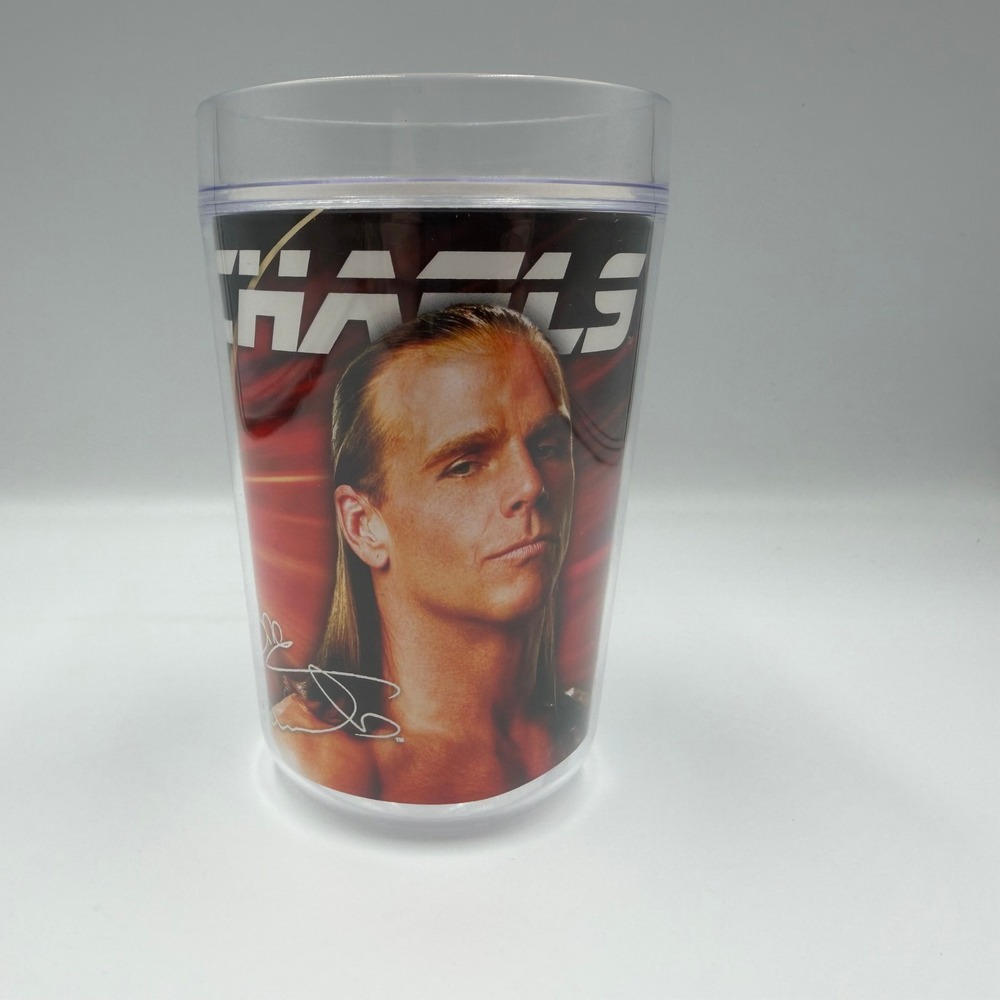 WWE Shawn Michaels HBK 2007 ThermoServ Insulated Tumbler Cup Wrestling Vtg
